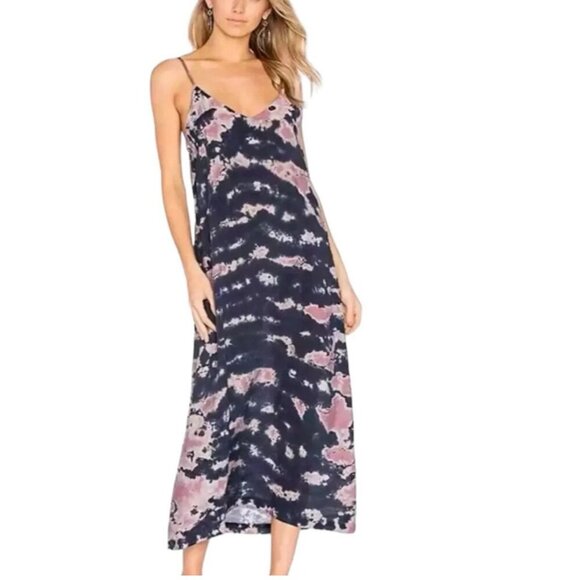 LACAUSA Anthropologie  Alma Tie-Dye Slip Midi  Deess Women's Size Small - Picture 1 of 9